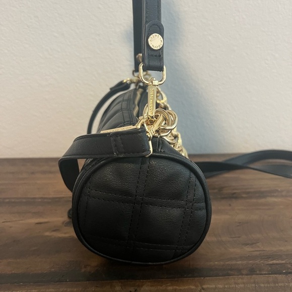 Steve Madden Black Bmegga Quilted Chain Accent Crossbody Bag. - Picture 8 of 14
